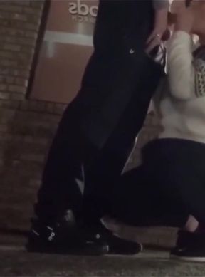 Extremely Risky Bar Blowjob and Downtown Sucking and Flashing