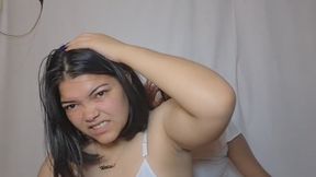 Sudden tug on my short hair