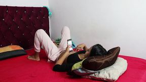 My beautiful brunette roommate friend was on her cell phone &mdash;  I started to tease her little by little until she fell into my seduction and we ended up having a hard time