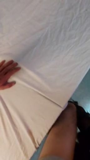 Naughty Nurse Gets Her Face Washed While Taking Cum