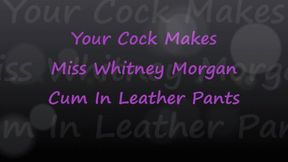 Your Cock Makes Whitney Cum In Leather JOI