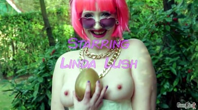 Pink-haired bunny girl in corset teases before passionate encounter