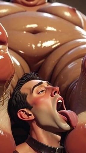 Submissive Men Licking Sweaty Feet of Fat SSBBW - Compilation