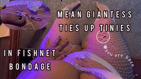 Femdom Giantess puts tinies in Fishnet Bondage [UHD]