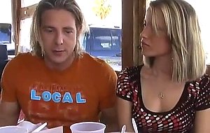 Naughty Maribel has fun with tall Jay