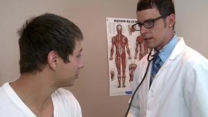 Big Dicks at School - Twink boy Tyr Alexander & inked Julian Smiles gagging