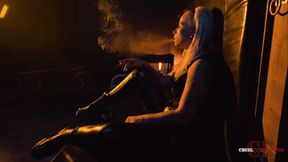 Boots, leather pants and cigarette FHD MP4