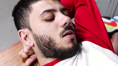 Pretty chap is riding some hard schlong inside the locker room