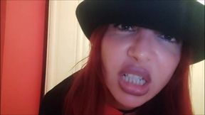 The beautiful blasphemer orders you what to do