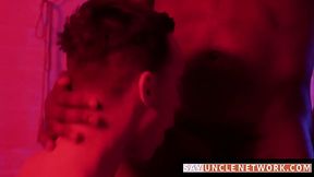 SayUncleNetwork.com - Dominant ebony male unleashes raw fury on petite gay