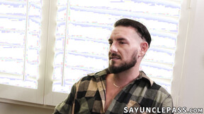 ”Tony Genius offers his butt to Derek Allen to help him release stress”