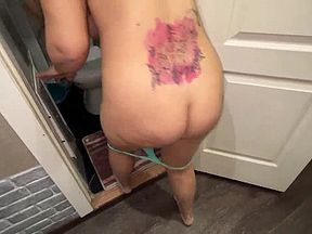 Step mom in thong and anal sex with son