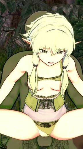 Elf Archer Gets Fucked in the Forest by a Goblin