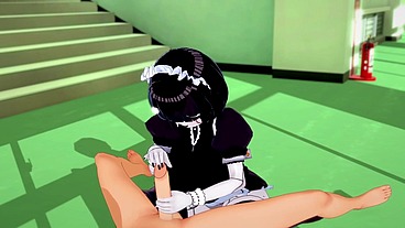 Maid Bot in the Hallway - 3D Hentai