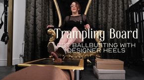 Trampling Board CBT Ballbusting with Designer Heels