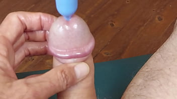 Closeup cum with uretheral vibration