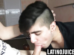 Cute straight Latino takes huge dick for quick cash