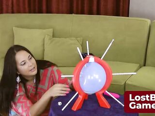 Angel and voluptuous Grace captivating strip game of Prick-Prick-Bang