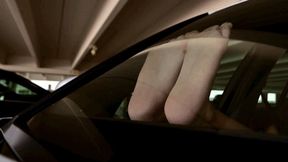 Playful big soles in the car pt 5 - MOV