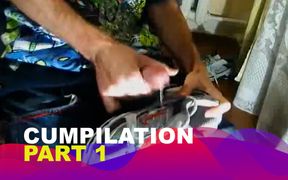 Cumshot Compilation on Sneakers Part 1