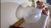 fucking big clear balloon and cum in it