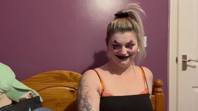 Clown Step-sister Spots You Creeping JOI Game