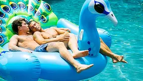 Clark Davis & Ricky Roman Bare Back Outdoors - Wild Cocky Boys