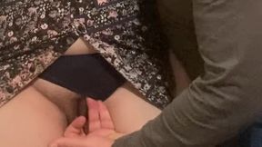 Old Perv Fingering Pussy in City Subway