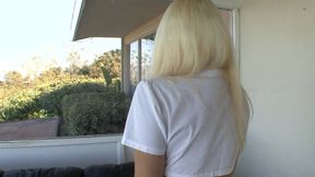 Sexy blonde gets creampied