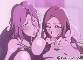 Inoue Orihime & Rangiku Making Love - Bleach R34 Anime Hentai