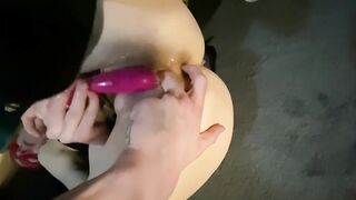 Hubby helping me masturbate with finger fuck inside butt and vagina