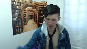 Cute Twink In Jeans and a Mask