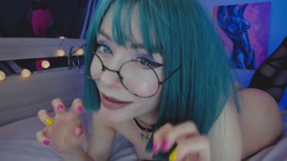 Alyssa Kasatka doing ahegao and asks to feed her cum!