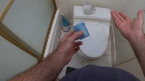 helping stepson to get a sperm sample with my ass and pussy