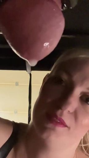 Spectacular moment from &quot;Close up ruined multiple times into a glass on milking table&quot;