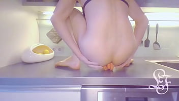 How many Carrots can this Bunny fit in her Ass?