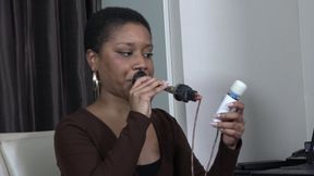 Nene Tests the New Lung Exerciser (MP4 - 720p)