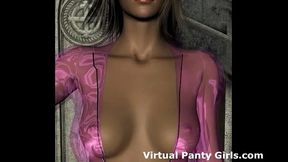 Virtual Stripper Shows Big Tits & Gives Blowjob On Stage In 3D Hentai Anime
