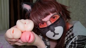 One Tgirl Dick Vs Three Onahole Holes