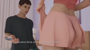Stepsister researching stepbrother&amp;#039;s cock