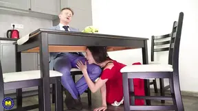 Naughty Girl Gives Stepdad Blowjob Before Seducing Him Completely Wildly