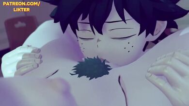 Gushing Anime Creampie Choked By Blowjob