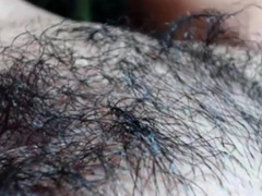 Blue Dildo In Hairy Pussy...