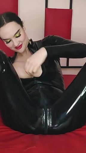 Goddess Farts Non Stop in Latex Outfit
