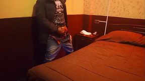 Solo en el alojamiento, momento &iacute_ntimo real