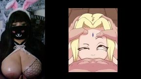 BBW Goth with Big Tits Watching Tsunade Hentai compilation rule34