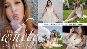 The White Collection: Five All-White Cigarettes in My Lacy White Minidress