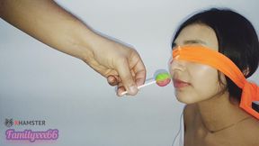 Game of Flavors with My Stepsister, I Cheat on Her and in the End She Ends up Sucking Cock and Gets Cum All Over Her