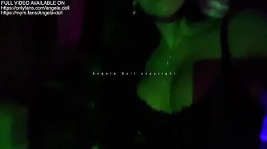 Angela Doll Choked by Stranger Cock in Club Toilet Gushing Cumshot
