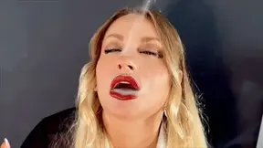 Lipstick, smoking, blowjob